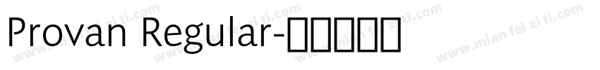 Provan Regular字体转换